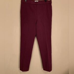 Kate Spade Bi-Stretch Slim Pant, Maroon, Size 12